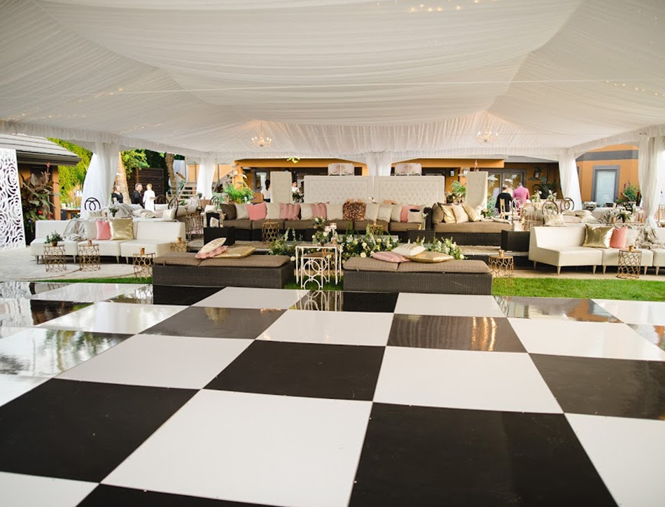 White Dance Floor on Rent